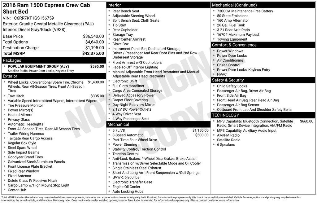 ram ram 1500 pickup 2016 1C6RR7KT1GS156759 image ram ram 1500 pickup 2016 1C6RR7KT1GS156759 image